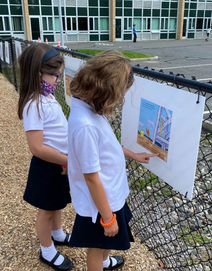 Saint Mary School Librarian Launches StoryWalks®, Brings Reading Outdoors