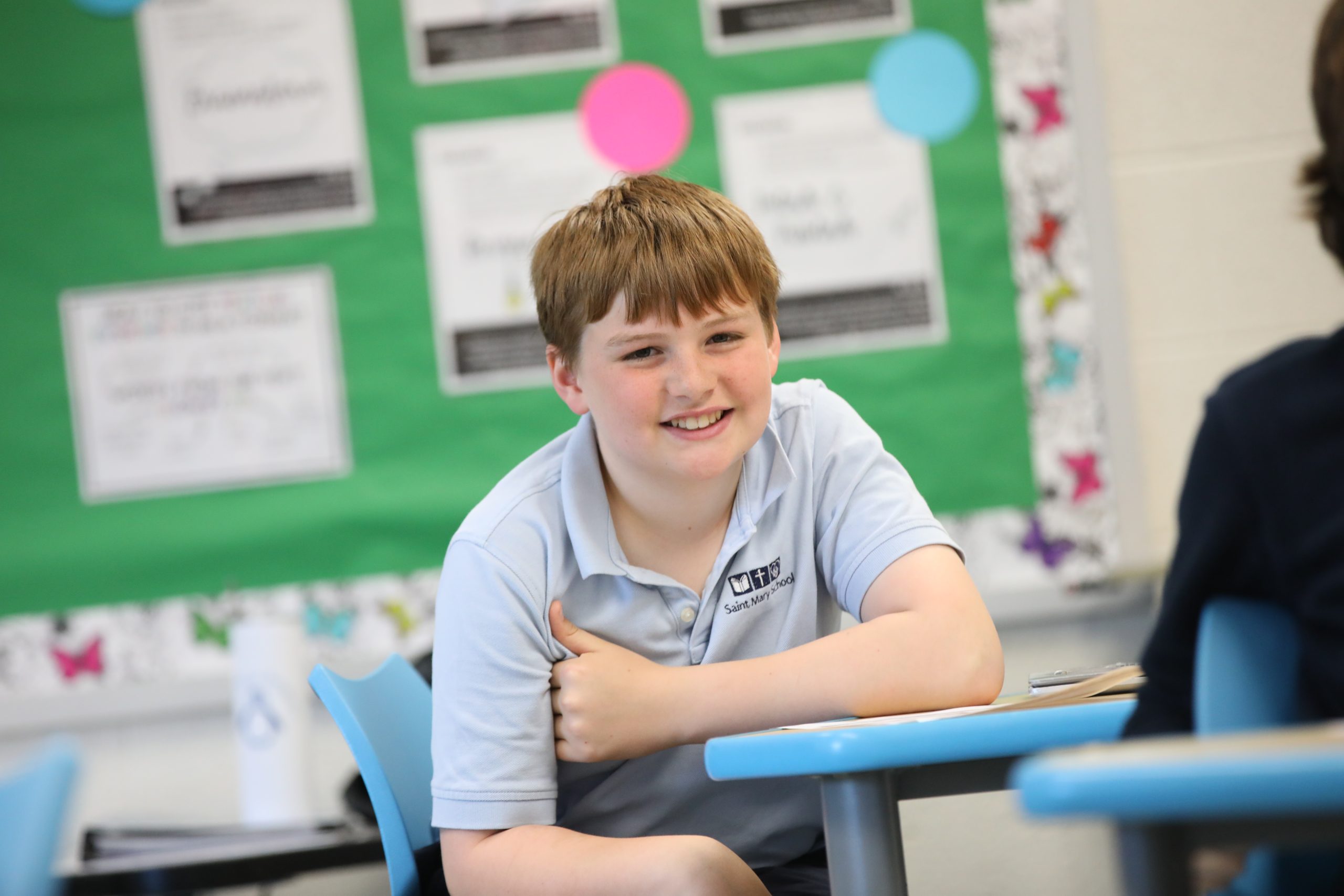 Middle School boy smiling