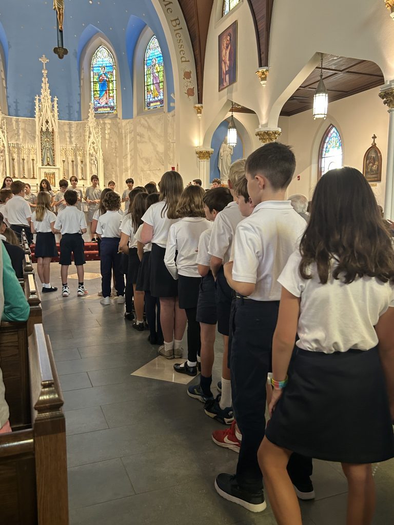 Students at Living Rosary at St. Mary Church, Ridgefield CT