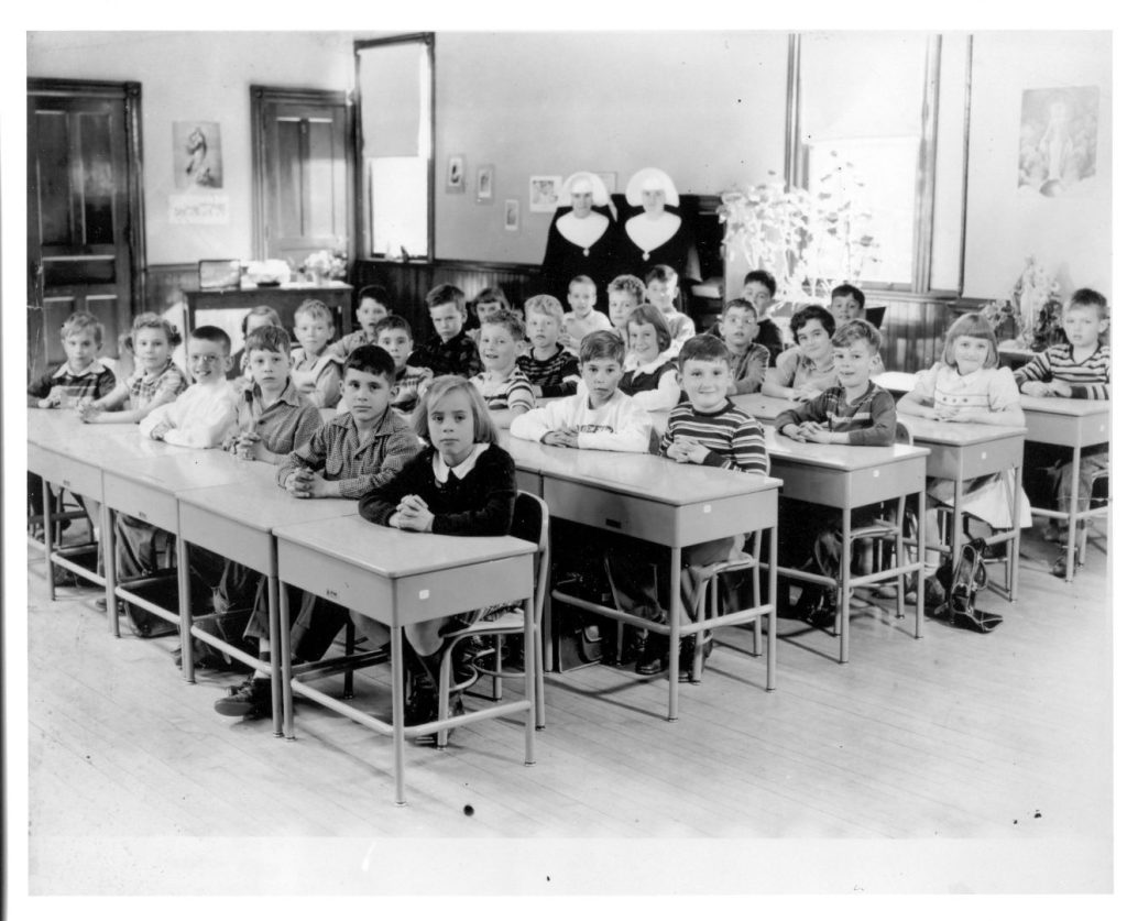 Temporary quarters before school was built