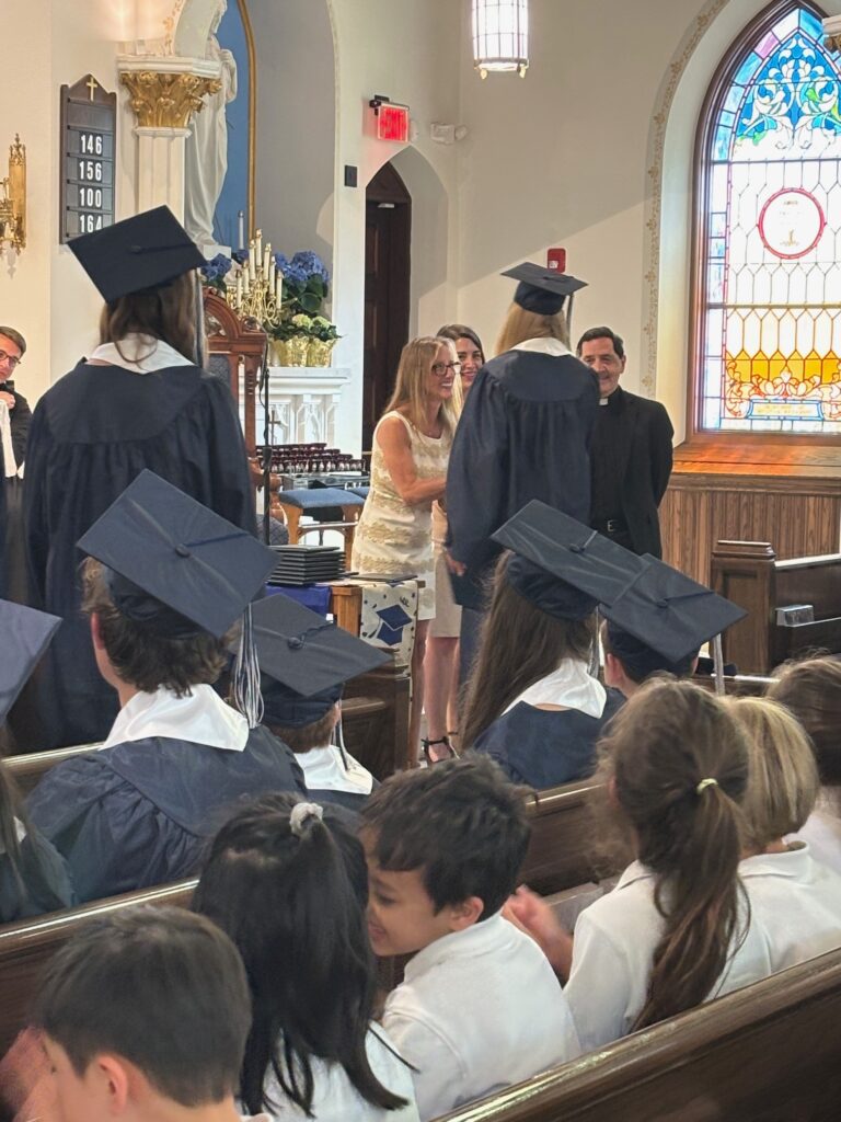 Graduation girl receiving diploma