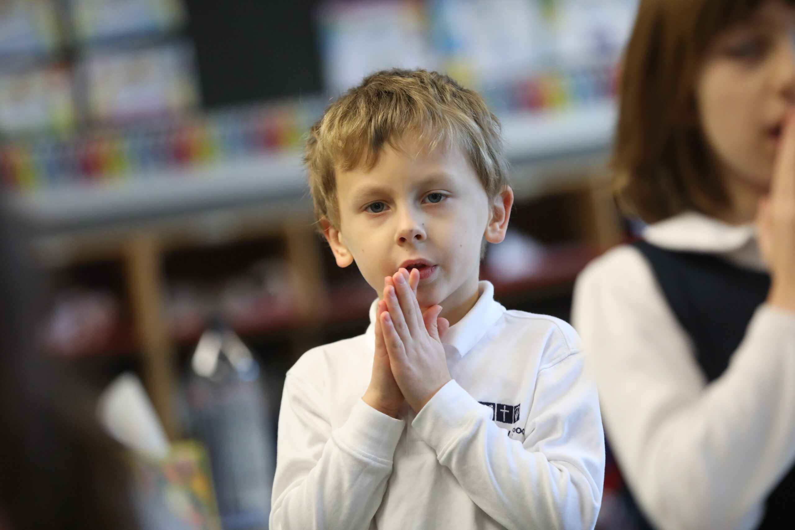 Boy praying
