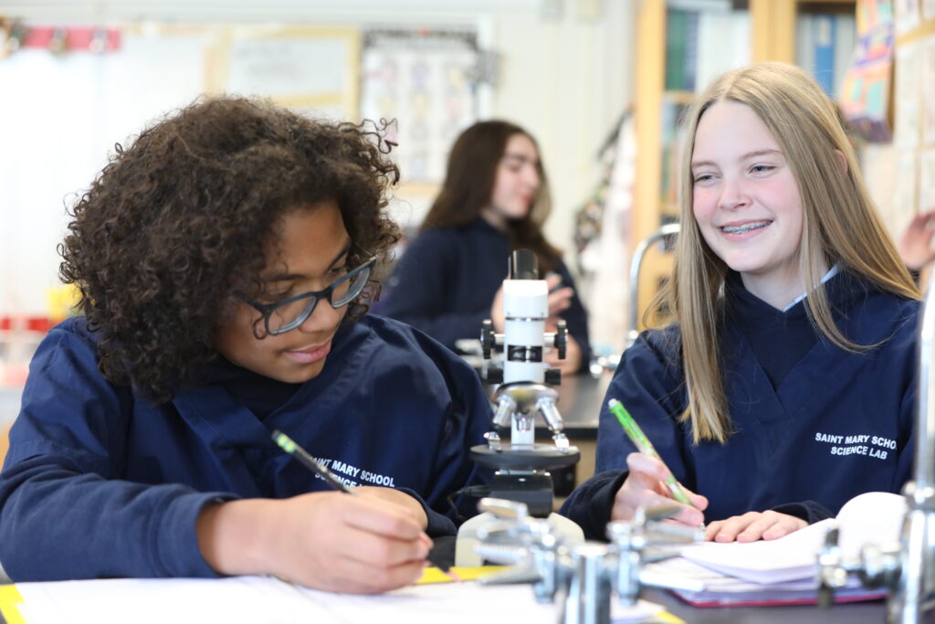 Middle School Students Science Lab