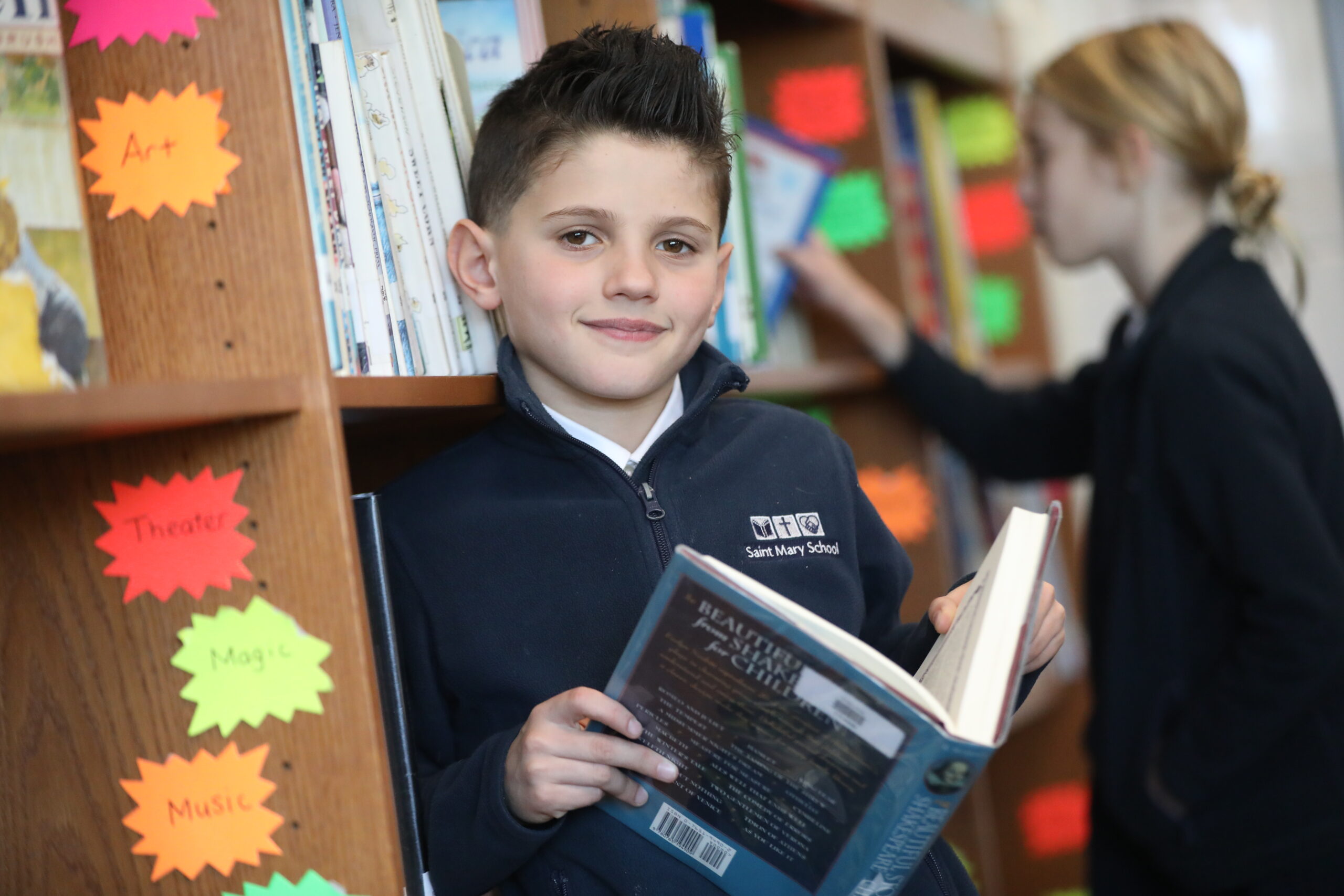 Boy in Library