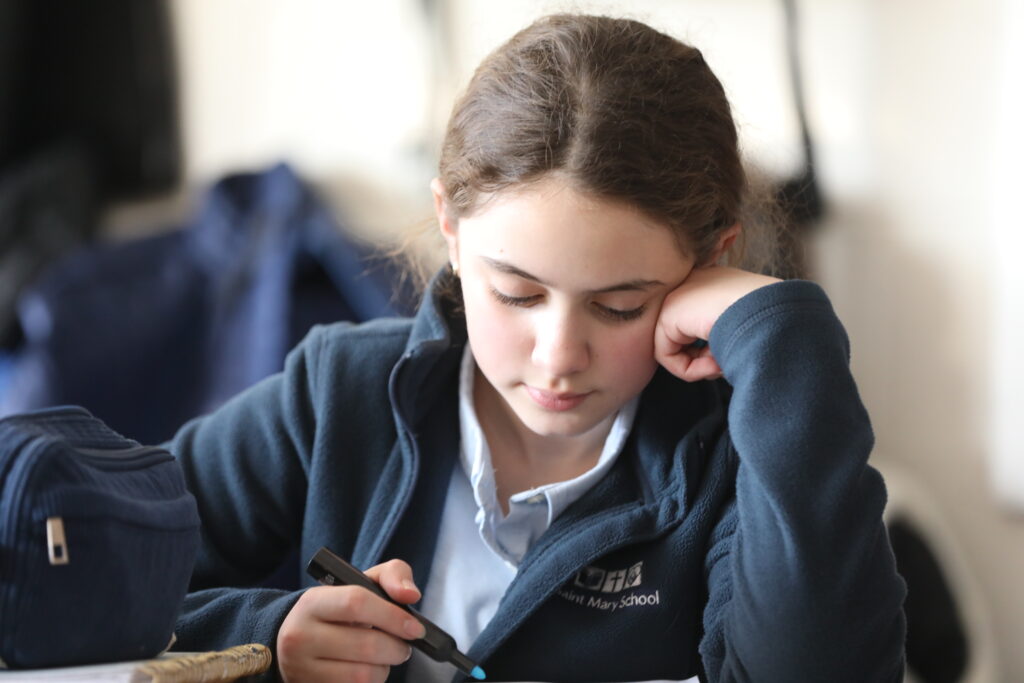 Gr 6 student at work