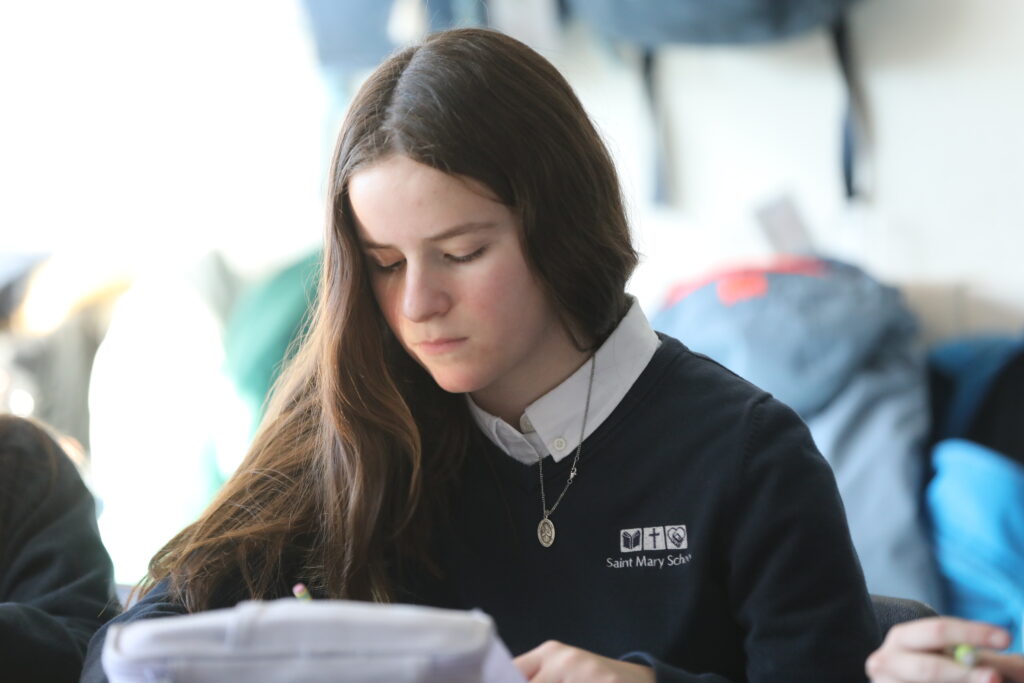 Grade 6 girl at work